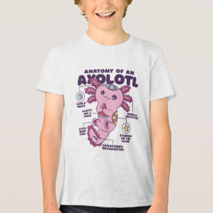 Anatomie van een Axolotl Mexicaanse Salamander Gif Tri-Blend Shirt