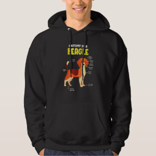 Anatomie van een beagle-hond-kleding, kleding voor hoodie
