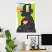 Anatomie van een bierdrinker poster (Thuiskantoor)