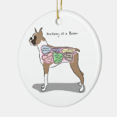 Anatomie van een Boxer Dog-cadeaus Keramisch Ornament (Links)