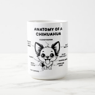 Anatomie van een Chihuahua Funny Dog Jumbo Mok