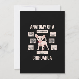 Anatomie van een chihuahua grappig puppy gift bedankkaart