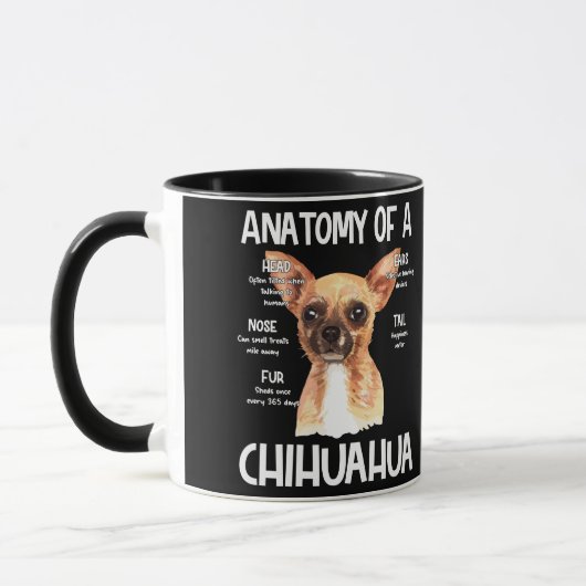 Anatomie van een Chihuahua voor Hondenliefhebbers Mok (Links)