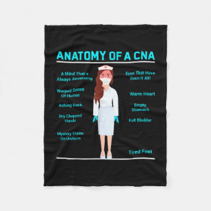 Anatomie van een CNA - grappige schattige anatomie Fleece Deken