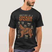 Anatomie van een Cocker Spaniel-functie van Dogu20 T-shirt (Voorkant)