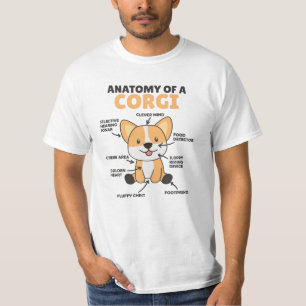 Anatomie van een Corgi Cute Dogs Funny Puppy T-shirt