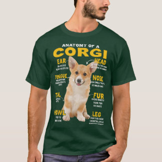 Anatomie van een Corgi Funny Dog Lover T-shirt