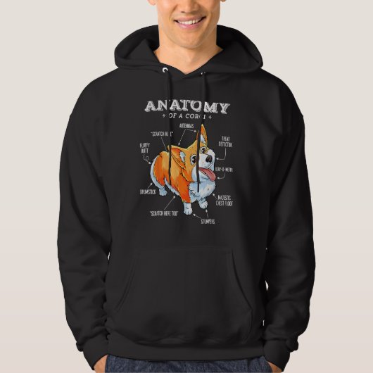 Anatomie van een Corgi T-Shirt Funny Dog (Voorkant)