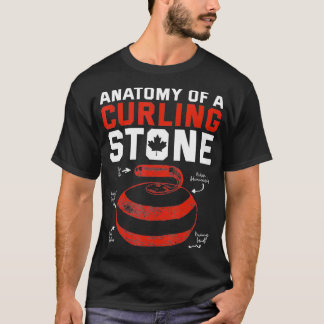 Anatomie van een Curling Stone Canadese patriottis T-shirt