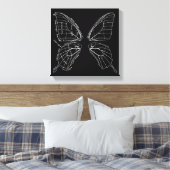 Anatomie van een  diagram van een vlindervleugel canvas afdruk (Insitu (Slaapkamer))