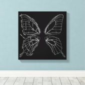 Anatomie van een  diagram van een vlindervleugel canvas afdruk (Insitu (Houten vloer))