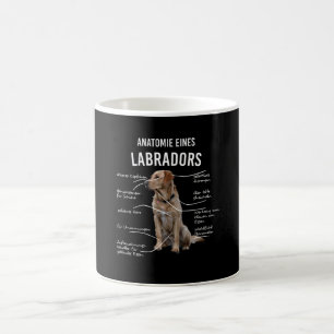 Anatomie van een Funny Labrador Retriever Dog Koffiemok