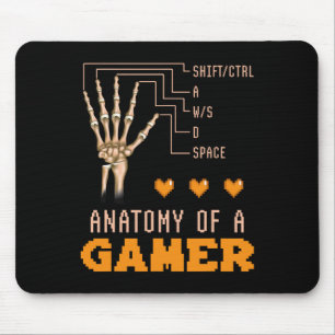 Anatomie van een Gamer Bone Hand Gamers Gaming Gam Muismat