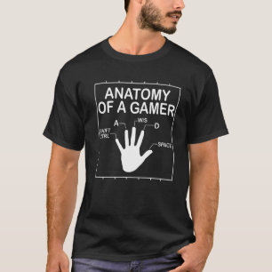 Anatomie van een gamer-handspeelgamer-Mannen grapp T-shirt