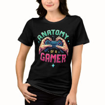 "Anatomie van een Gamer" Levendig Shirt Ontwerp