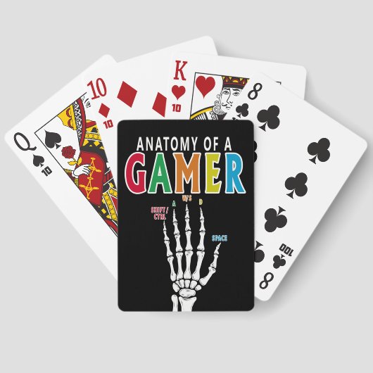 Anatomie van een gamer skelet Hand Funny Kaarten (Achterkant)