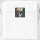 Anatomie van een gamer skelet Hand Funny Sticker (Tas)