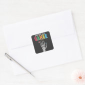 Anatomie van een gamer skelet Hand Funny Sticker (Envelop)