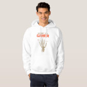 Anatomie van een Gamer Skeleton Hand Keyboard T-Sh Hoodie (Voorkant volledig)