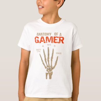 Anatomie van een Gamer Skeleton Hand Keyboard T-Sh T-shirt