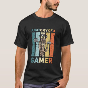 Anatomie van een gamer Video Gamer Player Skeleton T-shirt