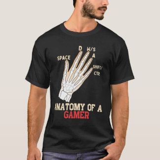 Anatomie van een gamer Videospelletjes liefhebber T-shirt