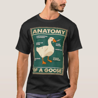 Anatomie van een gans Fun meme Dierenliefhebber T-shirt