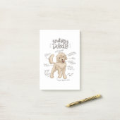 Anatomie van een Goldendoedel Post-it® Notes (Op bureau)