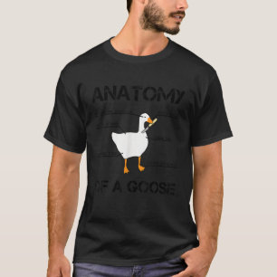 Anatomie van een Goose Funny Duck Graphic Memes T  T-shirt