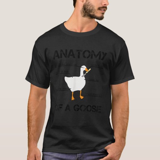 Anatomie van een Goose Funny Duck Graphic Memes T T-shirt (Voorkant)