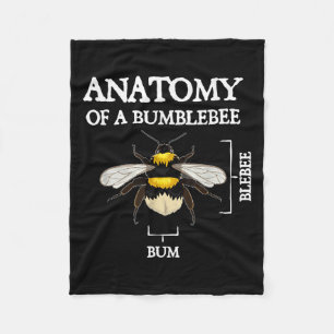 Anatomie van een hommel Grappig Sarcastisch Humor  Fleece Deken
