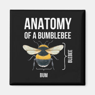 Anatomie van een hommel Grappig Sarcastisch Humor Magneet