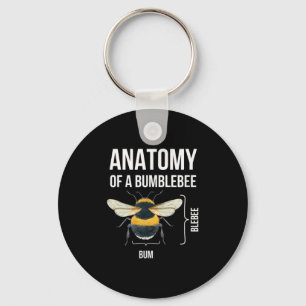 Anatomie van een hommel Grappig Sarcastisch Humor Sleutelhanger