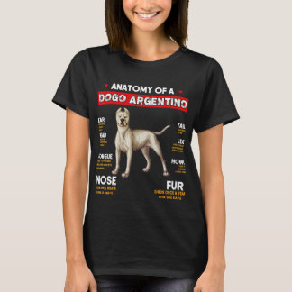 Anatomie van een hond Argentijnse Honden Lovers t T-shirt