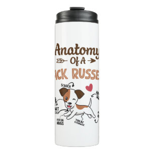 Anatomie van een Jack Russell Terrier Thermosbeker