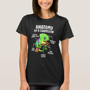 Anatomie van een kameleon Reptile Pet lizard T-shirt