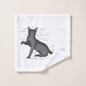 Anatomie van een kat bad handdoek (Wasdoekje)
