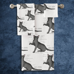 Anatomie van een kat bad handdoek