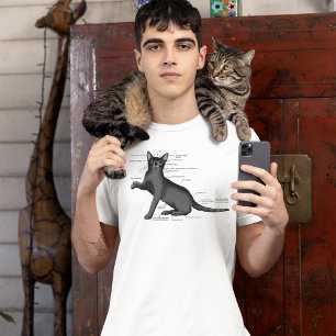 Anatomie van een kat t-shirt