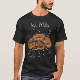 Anatomie van een KogelPython, Funny Pet Reptile Sn T-shirt