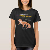 Anatomie van een leopard Gecko Gecko mam Reptielpa T-shirt (Voorkant)