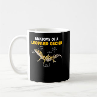 Anatomie van een luipaard gecko koffiemok