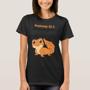Anatomie van een luipaard gekko hagedis t-shirt