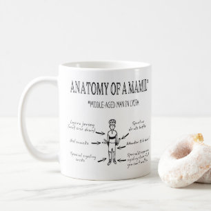 Anatomie van een MMIL Funny Mug voor fietsers Koffiemok
