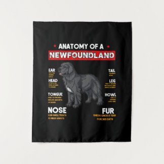 Anatomie van een Newfoundland Dogs Lovers Wandkleed
