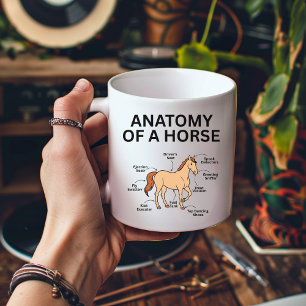 Anatomie van een Paard, Grappige Paard Cadeaus, Pa Koffiemok