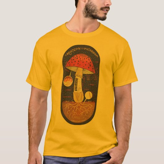 Anatomie van een paddenstoel t-shirt (Voorkant)