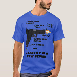 Anatomie van een Pew Pewer Ammo en wijziging Pisto T-shirt