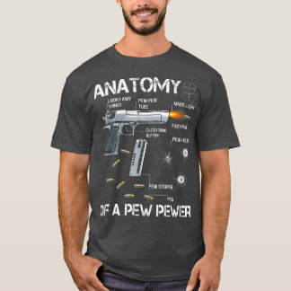 Anatomie van een Pew Pewer Ammo-Pistool T-shirt