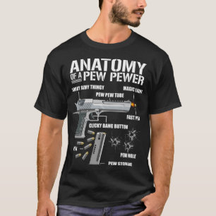Anatomie van een Pew Pewer - Grappig 2A Ammo Pisto T-shirt